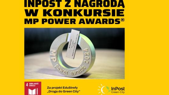 InPost z nagrodą w konkursie MP Power Awards. Zdjęcie nagrody.